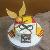 Wizard Themed Birthday Cake with Golden Wings 1.3Kg